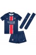 Paris Saint-Germain Bradley Barcola #29 Babytruitje Thuis tenue Kind 2024-25 Korte Mouw (+ Korte broeken)